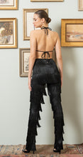 Load image into Gallery viewer, BLACK FRINGE PANTS
