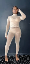 Load image into Gallery viewer, SAND SHEER MOCKNECK CATSUIT
